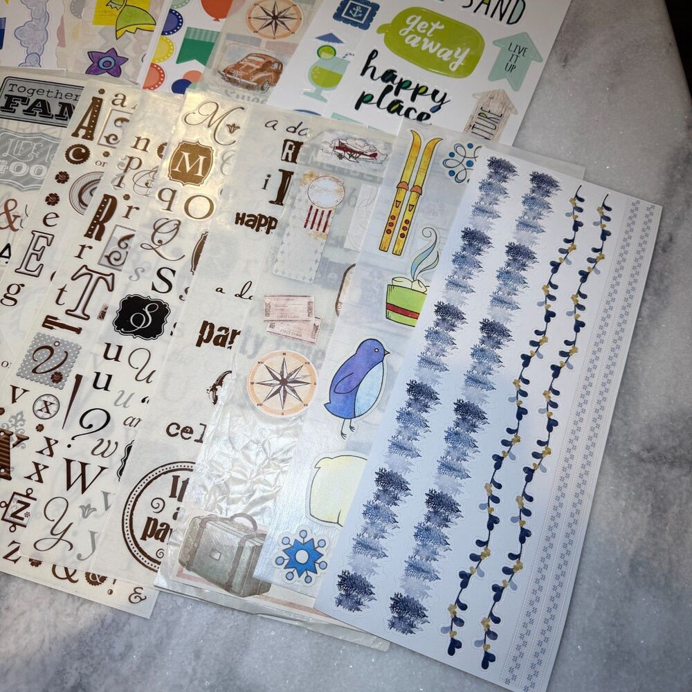Creative Memories Lot of 50 Mixed New & Partial Sheets Scrapbooking Stickers #2 - Picture 4 of 11